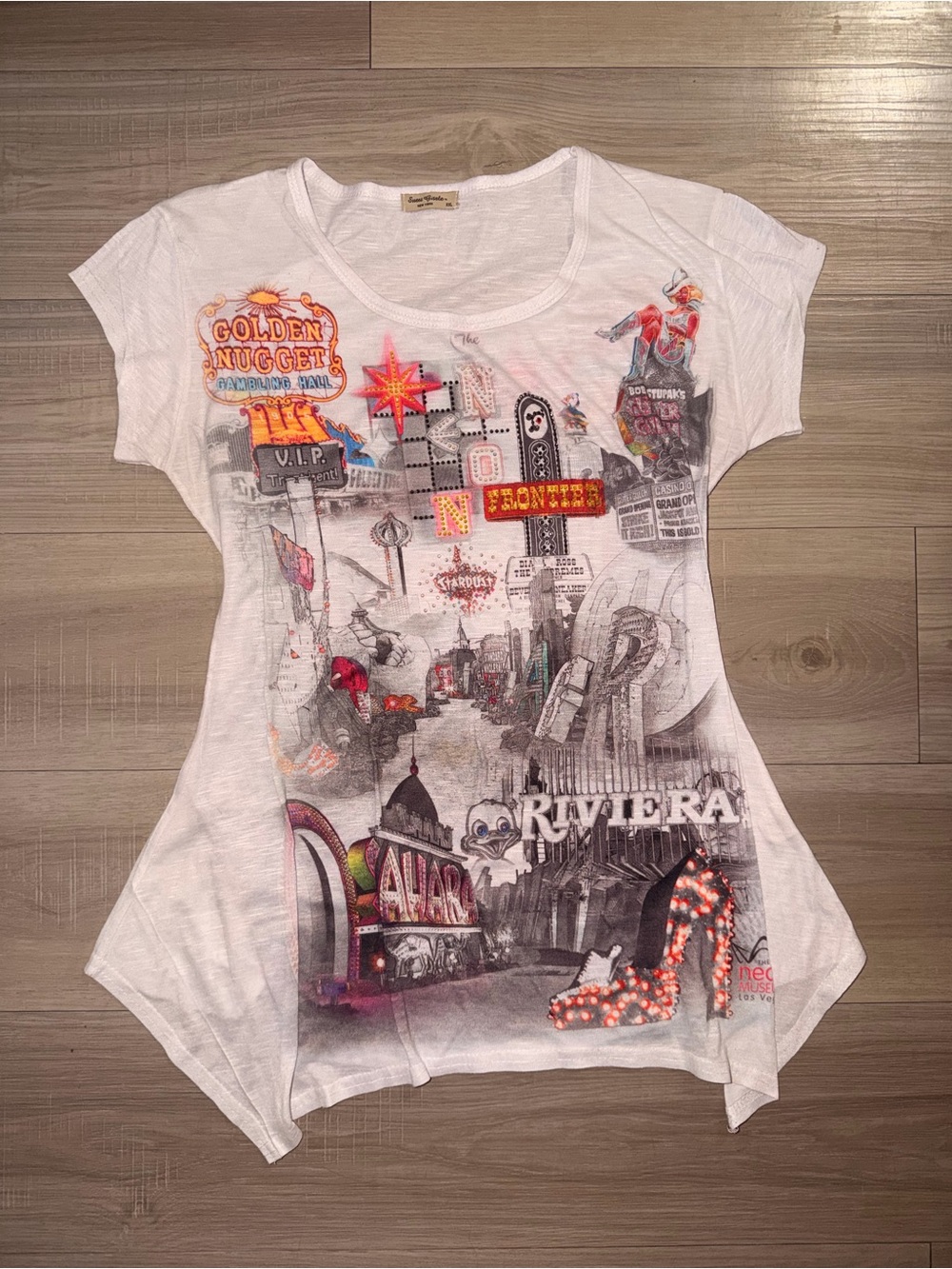 Women’s White Graphic Scenic Tee with Color Accents
